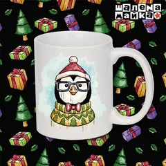 New Year, Новый год, пингвин, хипстер